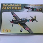Avion Kawasaki Ki-61 HIEN - kartonski model maketa