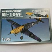 Avion Messerschmitt Bf 109 F - kartonski model maketa