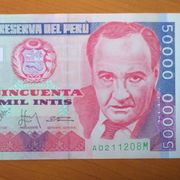Peru 50000 intis 1988 g UNC