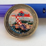 Hrvatska kovanica od 2 eura u boji