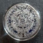 CALENDARIO AZTECA - lijepa posrebrena kovanica 40 od 1 € mm