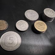 Lot kovanica njemačke marke i pfenniga, 18.15 DEM