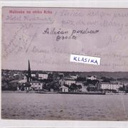 MALINSKA - KRK - stara razglednica , putovala