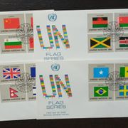 UN 1983 - 4 prigodne koverte, tema zastave. Zanimljivo sve kao na slikama.
