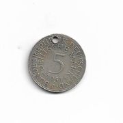 5 mark 1951 J srebro 11,03 grama