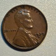 Kovanica SAD / USA 1 Cent 1939 S Wheat ears