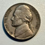 Kovanica SAD / USA 5 Cents 1941 D Jefferson Nickel