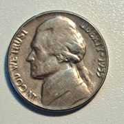 Kovanica SAD / USA 5 Cents 1955 Jefferson Nickel