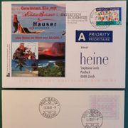 Švicarska, automat marka i reklamna koverta