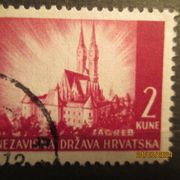 NDH 2  kune Zagreb crvena crta lijevo od katedrale