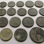 Jugoslavija 50 para , 1 , 2 , 5 dinara 1945