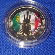 Italia 2€ Roma specijalno obojena EXTRA RIJETKO!!!+kapsula gratis
