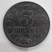 5 dinara 1945