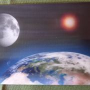 Kolekcionarstvo: Razglednica 3D Earth, Moon and Sun