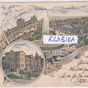 LIPIK - LITOGRAFIJA - razglednica , putovala 1897.g.