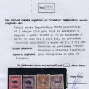Hrvatska SHS 1919 - Zagrebački porto - žigosano - certifikat - vrlo rijetko