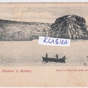 KOMIŽA - OTOK VIS - razglednica , putovala 1906.g