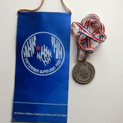 PARTIZANSKA OLIMPIJADA FOČA 1985.g. - medalja + zastavica