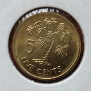 5 cent 2007. Sejšeli, UNC