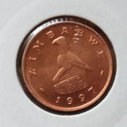 1 cent 1997. Zimbabwe, UNC
