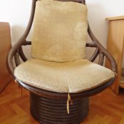 Fotelja koja se ljulja i vrti u krug - ratan-bambus -Ethiopia ili Brazil