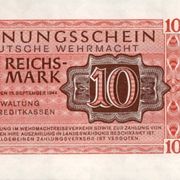 Germany 10 Mark 1944 ARMED FORCES P.M40 UNC