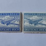 Deutsches Reich Luftfeldpost 1A + 1B različita zupčanja čisto sa gumom MNH