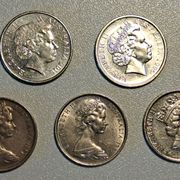 Lot Kovanica Australija  5 Cents 1981 - 2016 / 5 kom