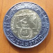 Italija 500 lira 1997 jubilarna kovanica