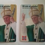 Dvije telefonske kartice, papa Ivan P. II
