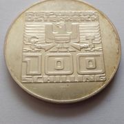 Austrija 100 Šilinga 1975 srebro