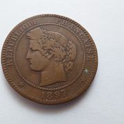 Francuska 10 Centimes 1897