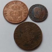 Njemačka države 1854-66 lot 3 kovanice