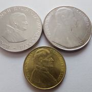 Vatikan 20 Lira i 2 x 100 Lira 1986/87 AUNC