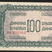 Jugoslavija 100 Dinara 1944