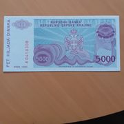 Knin 5000 dinara 1993