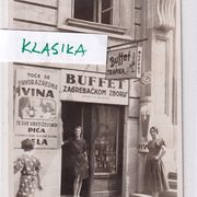 ZAGREB - BUFFET " ZAGREBAČKOM ZBORU " - stara razglednica / fotografija