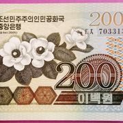 Sjeverna Koreja 200 won UNC