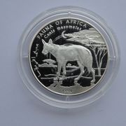 1998 Somalia - 10 000 Shillings Canis mesomelas -u kapsuli, srebro
