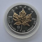 2009 Canada-5 Dollars Maple Leaf Tower Bridge privy-1oz Silver .999 pozlata