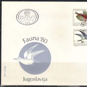 Fauna-Morske životinje 1980.,FDC
