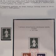 1942. NDH Crveni Krst, Marke na Kartonu Crveni zig