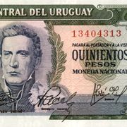 Uruguay 0.50 Nuevos Pesos on 500 Pesos, ND 1975, UNC, P-54