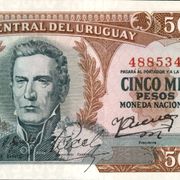 Uruguay, 5000 (5,000) Pesos, ND (1967), P-50 (50b), UNC