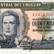 Uruguay, 0.5 Nuevos Pesos on 500 Pesos, (1975), P-54, UNC