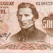 Uruguay 5 Nuevos Pesos on 5000 Pesos P 57 1975 UNC