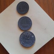 YU kovamice 1945. 050 para ,1,2 dinara