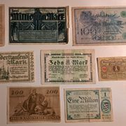 Lot 10 Starih novčanica Njemačka Reich Banknote + Gross Notgeld 4