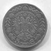 AUSTRIA - 5 kruna / corona, 1900. srebro