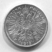 AUSTRIA - 2 krune / corone, 1913. srebro